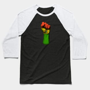 Flag of Bolivia on a Raised Clenched Fist Baseball T-Shirt
